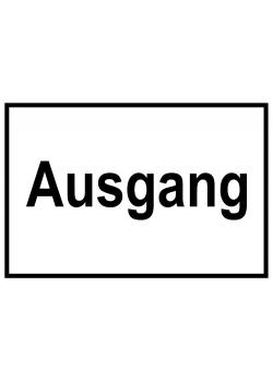 Zufahrts und Zutrittsschild "Ausgang"