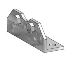 SMC Soporte de base CG-LSUS - para cilindros neum&aacute;ticos CG5 - para pistones con di&aacute;metro de 20 a 100 mm - Unidad de embalaje de 2 unidades - Precio por unidad de embalaje