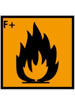 Gevaarlijke stoffen bord "Zeer brandbaar" - 50 mm tot 400 mm