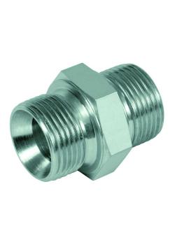 Gniazdo podwójne - stal chromowana - cyl. Gwint zewnętrzny G 1/8" do G 2 1/2" na cyl. Gwint zewnętrzny G 1/8" do G 2 1/2"
