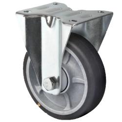 Ruota fissa CASCOO - Serie P2G2 - elettricamente conduttiva - gomma termoplastica - &Oslash; della ruota da 100 a 200 mm - altezza totale da 125 a 235 mm - portata da 90 a 175 kg - prezzo al pezzo