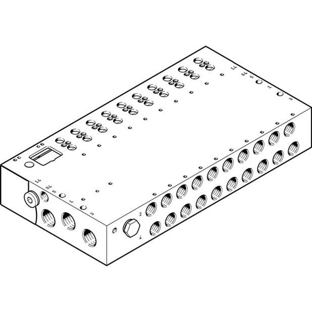 FESTO Valve terminal base series VABM-L1-18G-G38 – grid size 19 mm – up to 24 valve positions – price per unit