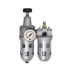 Standaard onderhoudseenheid - tweedelig - BG 1 tot 4 - G 1/4" tot G 1" - PE max. 16 bar - regelbereik 0,5 tot 10 bar - PC-reservoir en beschermkorf