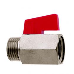 GEKA® - Mini válvula de esfera - Latón cromado - Rosca exterior G1/8 a 4 pulgadas a rosca exterior G 1/8 a 4 pulgadas - max. 15 bar - Precio por unidad