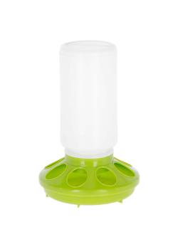 Comedero para codornices - plástico - 2 piezas - 1000 ml - verde claro / blanco