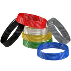 Polyuretanslang - bl&aring; - ytterdiameter 3 till 14 mm - v&auml;ggtjocklek 0,75 till 2 mm - PN 7 till 16 bar - l&auml;ngd 25 m eller 100 m - pris per rulle