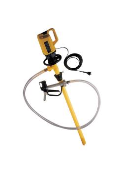 Vatpomp voor zuren en logen - Debiet 85 l/min. - met 2 m PVC-weefselslang - Buis-Ø 41 mm - Motor 230 V - Dompeldiepte 100 cm of 120 cm