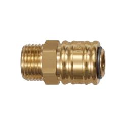 Racor rápido - Pieza bruta de latón - NW 7.2 - Rosca exterior G 1/8" o G 1/4" - PN 0 a 35 bar - Precio por unidad