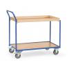 Tischwagen - mit 1 Boden und 1 Kasten aus Holz - Griff hochstehend