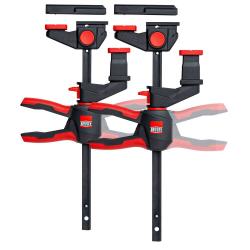 Einhand-Tischzwingen "EZR360-15" - 2-teilig - mit drehbarem Griff f&uuml;r F&uuml;hrungsschienen - Spannweite 150 mm - Ausladung 60 mm - Preis per Set