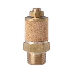 Lyddemper - sintret bronse/messing - R 1/8 til R 1 - maks 10 bar - pris pr