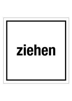 Türkennzeichnung "ziehen" - 50 mm bis 400 mm