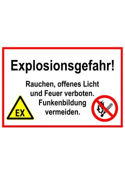 Warnschild - "Explosionsgefahr!" 20x30cm/30x45cm