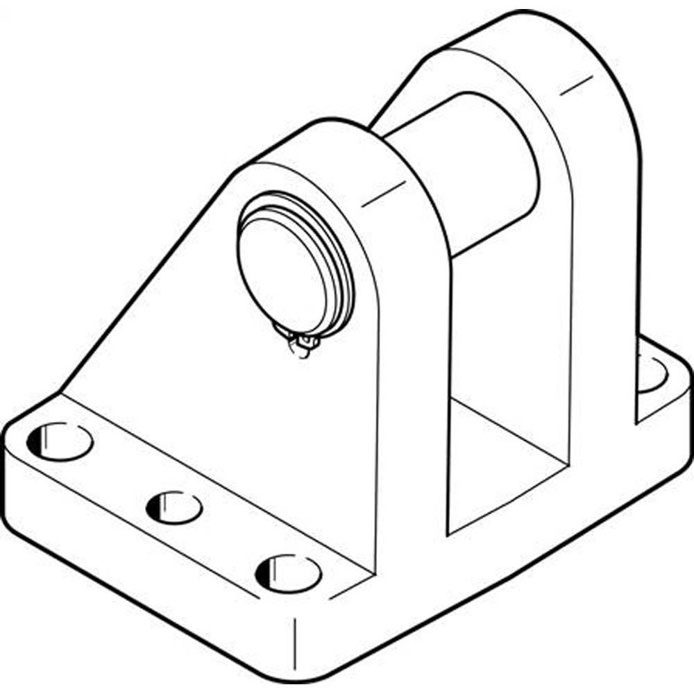 FESTO - LBG - Pedestal de rodamiento - Acero inoxidable o fundición nodular - para cilindro Ø 32 a 125 mm - Precio por unidad