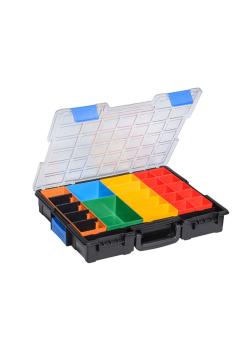 Professionele kist voor kleine onderdelen EuroPlus Pro K 44.76/23 - kunststof - buitenafmetingen (BxDxH) 440x355x76 mm - met clips - zwart