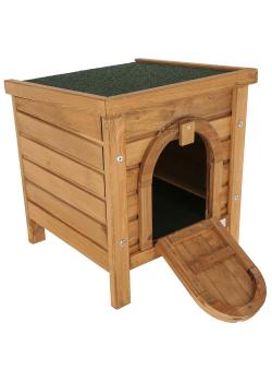 Casita de exterior para animales pequeños - Madera - Largo 36 cm - Ancho 36 cm - Alto 40 cm