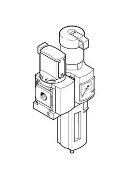 FESTO - MSB6-1/2:C3:J120-WP (8042672) Serviceenhed kombination - trykdisplay med manometer