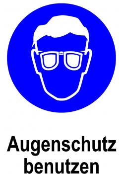 Gebotsschild -  "Augenschutz benutzen" 20x30cm / 30x45cm