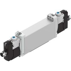FESTO - Magneettiventtiili VUVG-B14-F-1R8L - 2x 3/2-tieventtiili - ulkoinen ohjausilman syöttö - pneumaattinen/mekaaninen jousi - pohjalaattaventtiili G1/8 - sähköisellä pohjalaatalla R8 - hinta kappaleelta