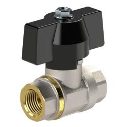 Palloventtiili - raskaaseen k&auml;ytt&ouml;&ouml;n - nikkel&ouml;ity messinki - siipikahvalla - sis&auml;kierre/sis&auml;kierre - G 1/4 - 1 - DN 8 - 25 - PN max. 80 bar - hinta per kappale