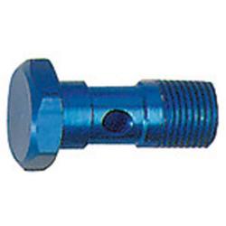 Tornillo banjo - aluminio - G 1/8 a G 1/4 - bar máx. 10 - azul - Precio por unidad