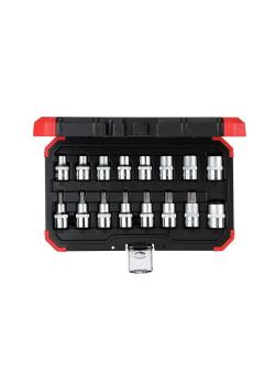 GEDORE red socket sett - krom vanadium stål - 1/2 tommer - TX - 16 stykker