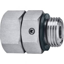 GEKA® roterende nippel E - rustfritt stål - hann G1/2 til innvendig gjenger eller hann G1/2 til G3/4 - pakke med 1 - pris pr stk
