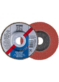 Flap-plate - PFERD POLIFAN® - for INOX / ikke-jernholdig metall - konisk utforming COOL