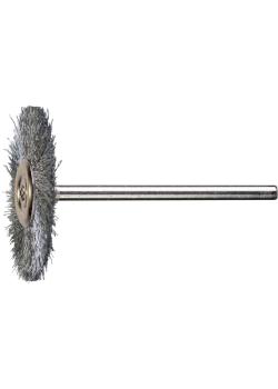 PFERD rund børste RBU med skaft - ståltråd eller INOX - ubundet - ytre-ø 32 mm - beskjæringsmateriale-ø 0,10 mm - skaft-ø 3 mm - pakke med 10 - pris per pakke