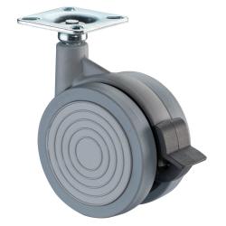 M&ouml;bel-Lenkrolle - mit Feststeller - Polyrad - Rad-&Oslash; 75 mm - Bauh&ouml;he 105 mm - Tragkraft 50 kg - Preis per St&uuml;ck