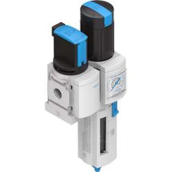 FESTO - Combinazione di dispositivi di manutenzione MSB4-1/4:C3J3-WP - Scarico condensa a rotazione manuale - Finezza del filtro 5 µm - Campo di regolazione della pressione da 0,5 a 12 bar - Prezzo per pezzo