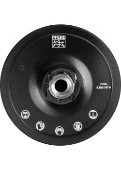 Portasondas autoadherente PFERD PVKRH con espiga de centraje - diámetro exterior 115 a 180 mm - rosca M14