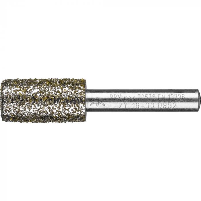 PFERD diamantslijpstift voor grijs en sferoïdaal gietijzer - cilindrische vorm ZY - korrelgrootte D 852 - buiten-ø 16 tot 24 mm - schacht-ø  8 mm