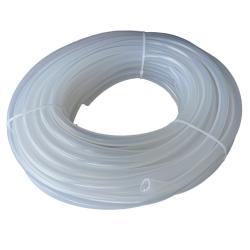 Silikoneslange, gennemskinnelig - ikke talkumbelagt - indvendig diameter 1 til 25 mm - vægtykkelse 1 til 4 mm - temperatur -60°C til +250°C - pris pr. rulle