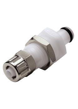 CPC-koppeling - NW 3,2 mm - POM - vaderdelen - met ventiel - voor plaatmontage met slangschroefverbinding