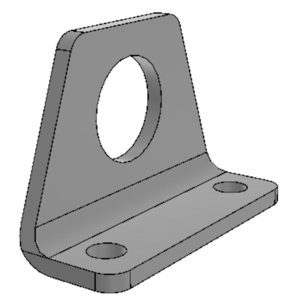 Fixation par embase SMC CP-LA - pour CJP2 - pour pistons de &Oslash; 6 &agrave; 16 mm - Prix &agrave; l'unit&eacute;