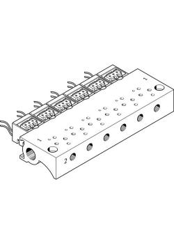 FESTO - Bloque de batería - para electroválvula de 2/2 vías o para electroválvula de 3/2 vías - Tipo MHA1 - Precio por unidad