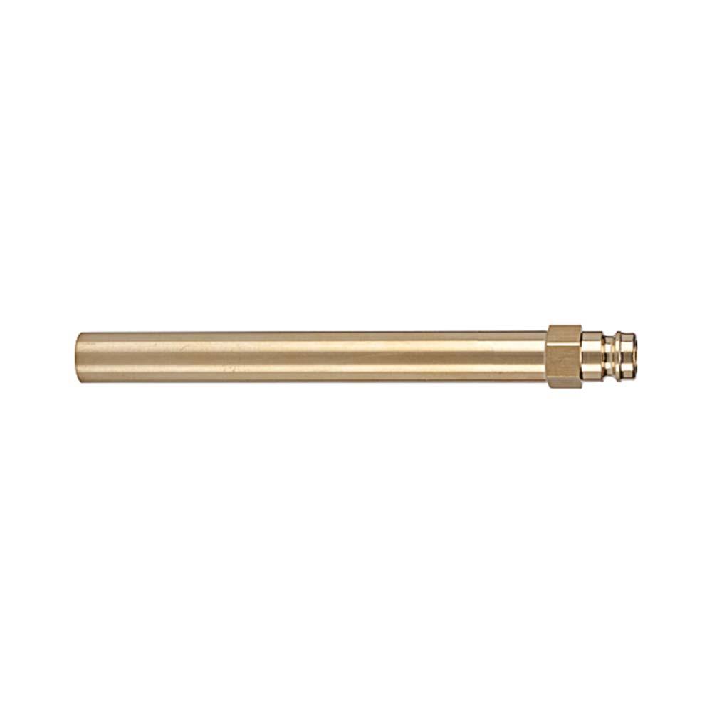Steekkoppeling - messing/roestvrij staal - lengte van 150 mm tot 300 mm - buitendiameter buis 14 mm - prijs per stuk