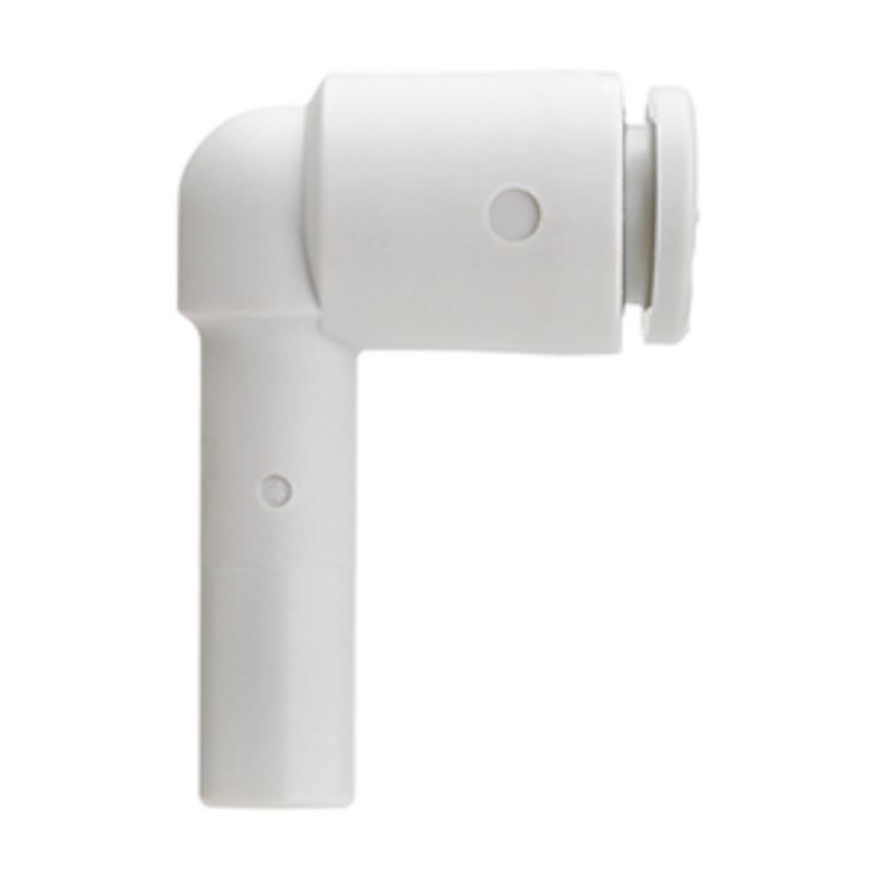 Conector acodado KQ2L - PBT/PP - Diámetro exterior de la manguera de 3,2 a 16 mm - Tamaño del conector de 3,2 a 16 mm - Unidad de embalaje de 5 o 10 unidades - Precio por unidad