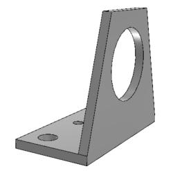 Fixation de base SMC CM-LB - pour CM2 - pour pistons de &Oslash; 20 &agrave; 40 mm - Prix &agrave; l'unit&eacute;