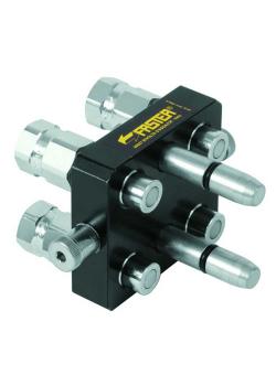 Multikoppeling serie MST4 2P - stekker - verchroomd - DN 06 - maat 4 - binnendraad G 1/4" - PN 250