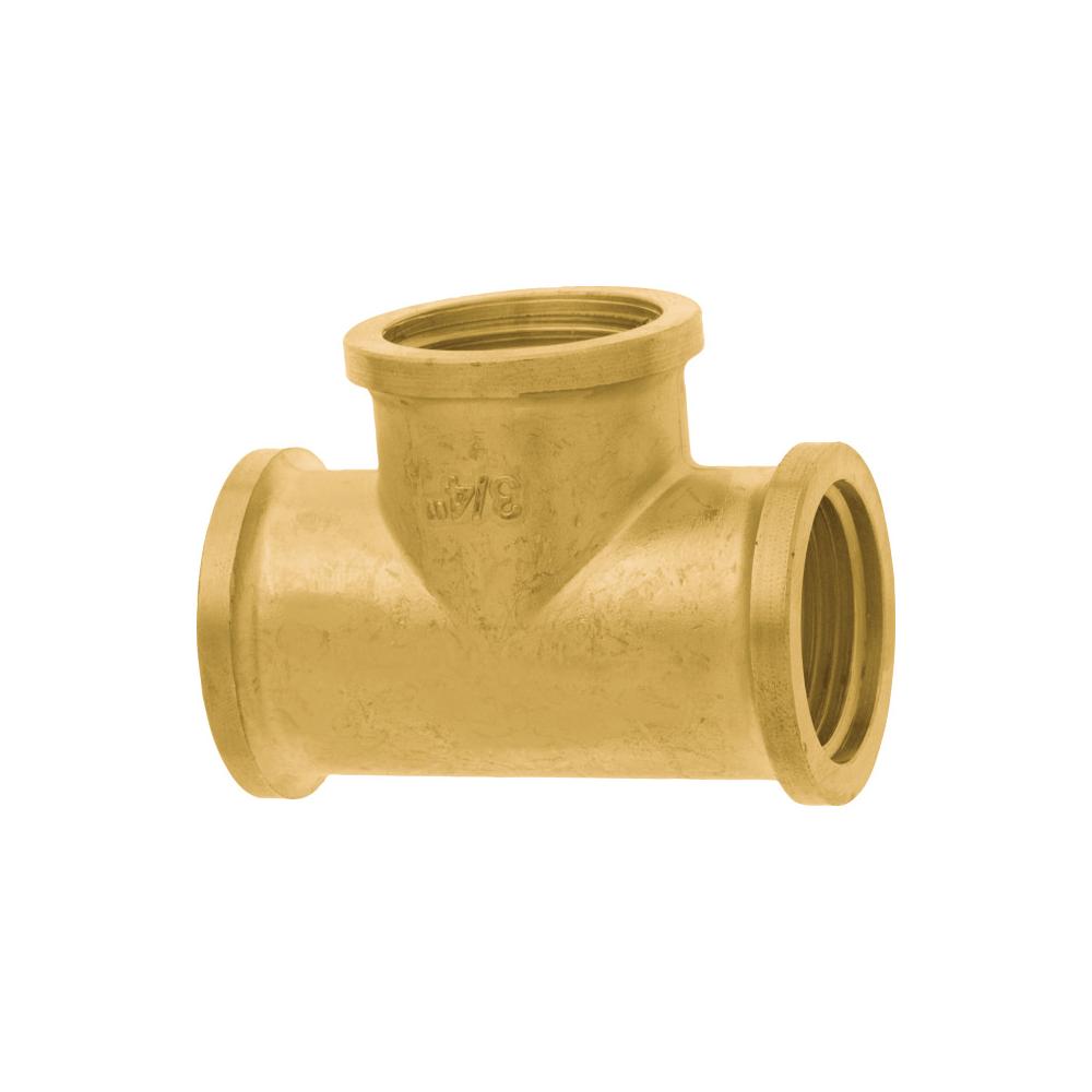 GEKA® - T-stykke - 90° - messing - 3 x innvendig gjenger G1/4 til G1 1/2 - pakke med 1 - pris pr.