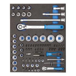 Gedore steeksleutelset - 1/4"+1/2" - in 2/4 CT-module - prijs per set