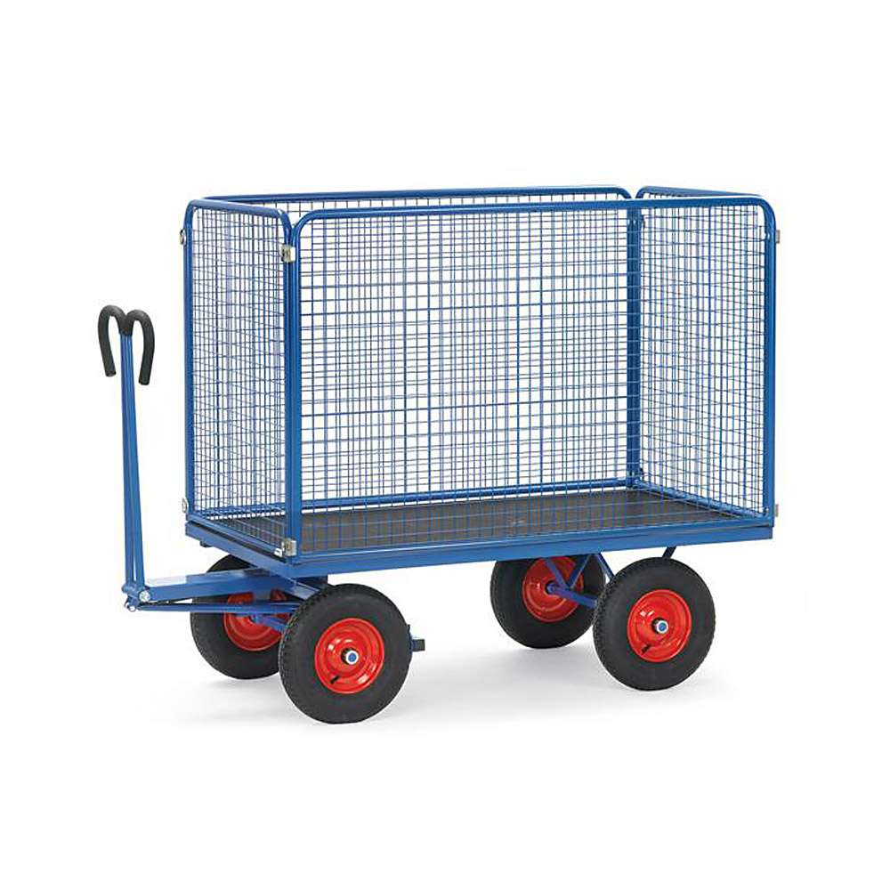 Hånd lastebil - opp til 1250 kg - med netting vegger - 1000 mm høy