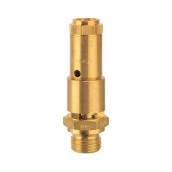 Veiligheidsklep - messing - DN 10 - G 1/2" - SW 27 - schakeldruk 0,2 tot 50 bar - typegoedkeuring - prijs per stuk