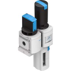 FESTO - Combinazione di dispositivi di manutenzione MSB6-1/2:C3J4-WP - scarico condensa completamente automatico - finezza del filtro 5 µm - campo di regolazione della pressione da 0,5 a 12 bar - prezzo per pezzo