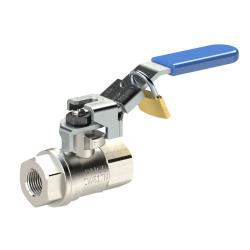 Palloventtiili - lukittava - nikkel&ouml;ity messinki - Rp 1/4 - 2 - DN 8 - 50 - PN max. 40 - 63 bar - ilman tuuletusreik&auml;&auml; - hinta per kappale