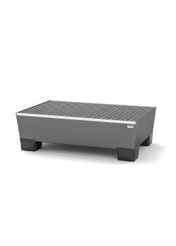 Vaschetta di raccolta pro-line - acciaio verniciato - accessibile ai disabili - griglia - per 2-8 barili da 200 litri ciascuno