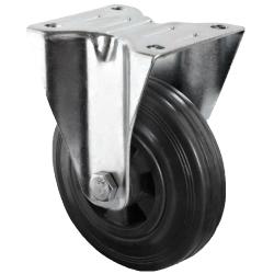 CASCOO Zestaw kołowy stały - Seria P4S4 - Koło z pełnej gumy - Średnica koła 80 do 200 mm - Wysokość całkowita 105 do 235 mm - Nośność 70 do 205 kg - Cena za sztukę