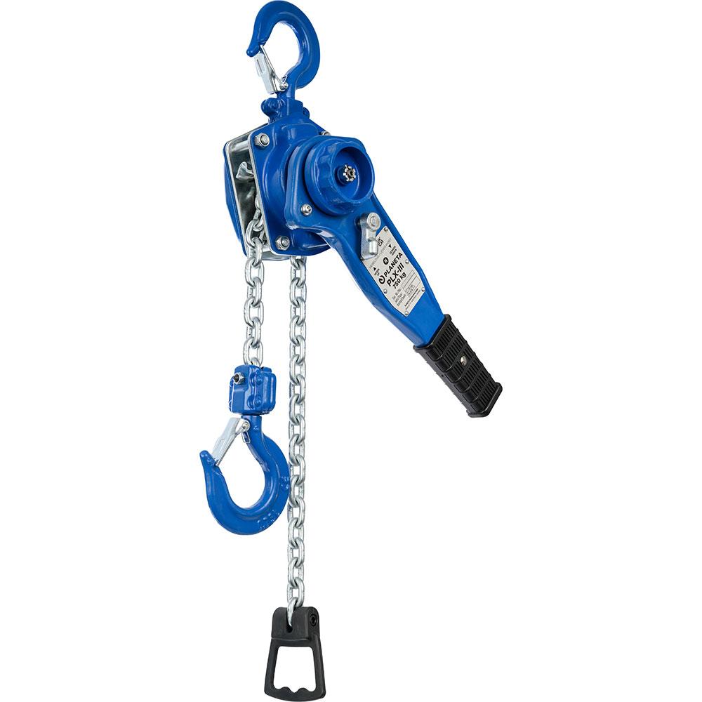 Paranco a leva PLX-III - Portata da 750 a 6000 kg - Corsa da 1,5 a 5,0 m - A 1 o 2 cadute - Colore blu - Prezzo per unità